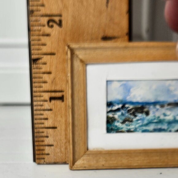 Dollhouse Miniature Original Watercolor Ocean - Picture 3 of 5